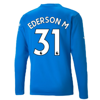 2022-2023 Man City LS Goalkeeper Shirt (Electric Blue) (EDERSON M 31)