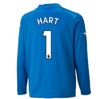 2022-2023 Man City LS Goalkeeper Shirt (Electric Blue) - Kids (HART 1)