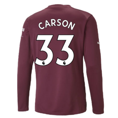 2022-2023 Man City LS Goalkeeper Shirt (Grape Wine) (Carson 33)