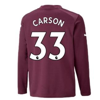 2022-2023 Man City LS Goalkeeper Shirt (Grape Wine) - Kids (Carson 33)