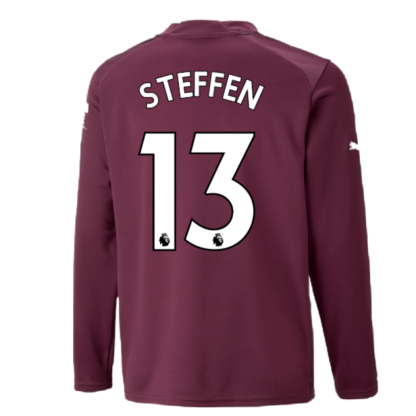 2022-2023 Man City LS Goalkeeper Shirt (Grape Wine) - Kids (Steffen 13)