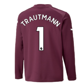 2022-2023 Man City LS Goalkeeper Shirt (Grape Wine) - Kids (TRAUTMANN 1)
