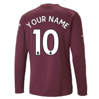 2022-2023 Man City LS Goalkeeper Shirt (Grape Wine) (Your Name)