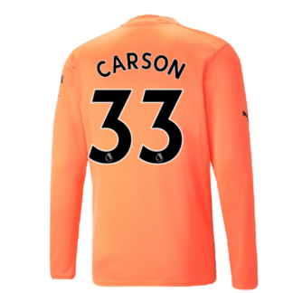 2022-2023 Man City LS Goalkeeper Shirt (Neon Citrus) (Carson 33)