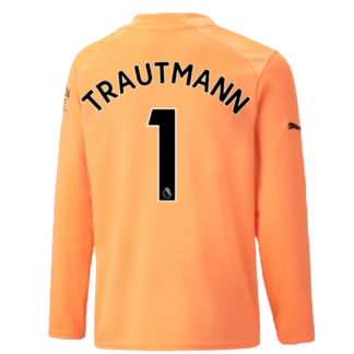 2022-2023 Man City LS Goalkeeper Shirt (Neon Citrus) - Kids (TRAUTMANN 1)