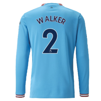 2022-2023 Man City Long Sleeve Home Shirt (WALKER 2)