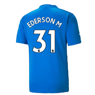 2022-2023 Man City SS Goalkeeper Shirt (Electric Blue) (EDERSON M 31)