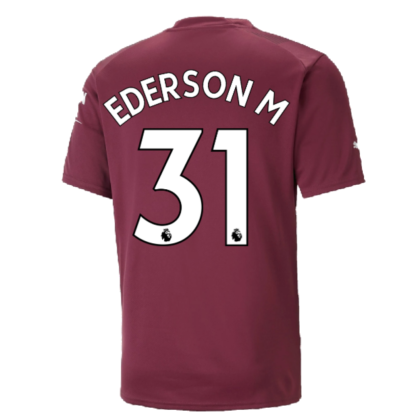2022-2023 Man City SS Goalkeeper Shirt (Grape Wine) (EDERSON M 31)
