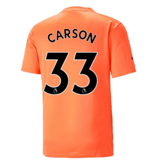 2022-2023 Man City SS Home Goalkeeper Shirt (Neon Citrus) (Carson 33)