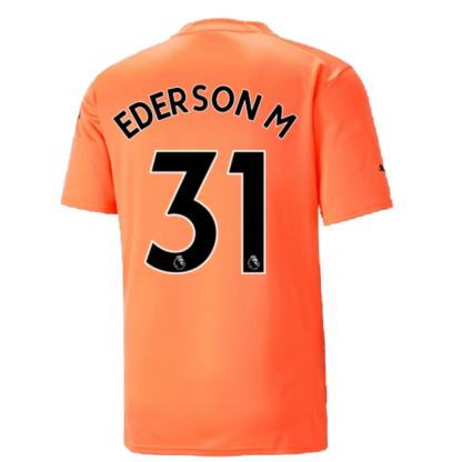 2022-2023 Man City SS Home Goalkeeper Shirt (Neon Citrus) (EDERSON M 31)