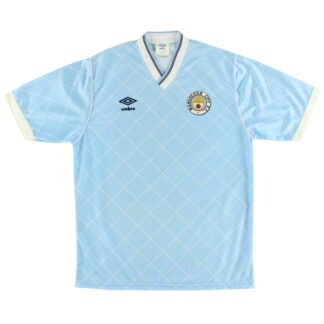 1987-89 Manchester City Umbro Home Shirt L