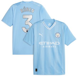 Manchester City Puma Home Shirt 2023-24 with Rúben 3 printing
