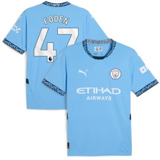 Manchester City PUMA Home Shirt 2024-25 with Foden 47 printing