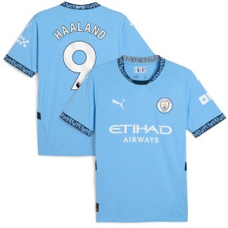 Manchester City PUMA Home Shirt 2024-25 with Haaland 9 printing