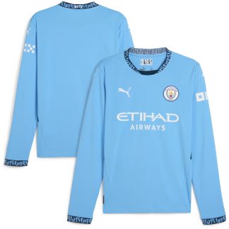 Manchester City Puma Home Shirt 2024-25 - Long Sleeve