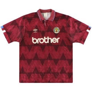 1990-92 Manchester City Umbro Away Shirt L - Manchester City / Very good / Large