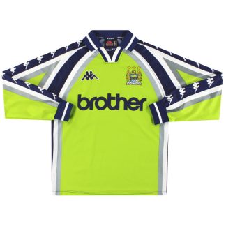 1997-99 Manchester City Kappa Goalkeeper Shirt M - Manchester City / Very Good / Medium