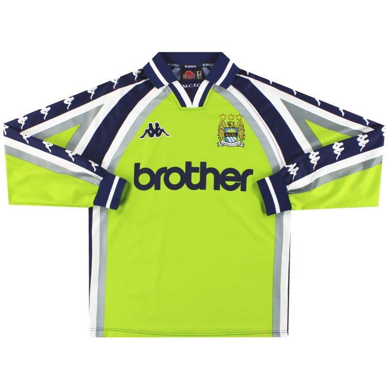 1997-99 Manchester City Kappa Goalkeeper Shirt M - Manchester City / Very Good / Medium