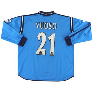 2002-03 Manchester City Le Coq Sportif Player Issue Home Shirt Vuoso #21 L/S XL - Manchester City / Excellent / XL