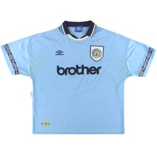 1993-95 Manchester City Umbro Home Shirt XL - Manchester City / Good / XL