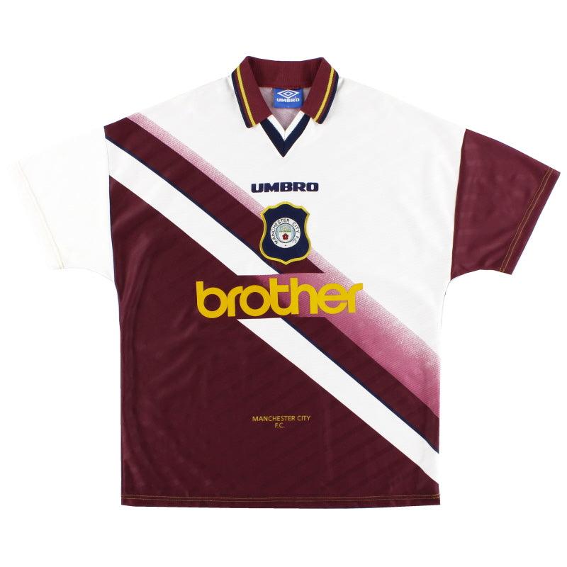1996-97 Manchester City Umbro Away Shirt L - Manchester City / Excellent / Large