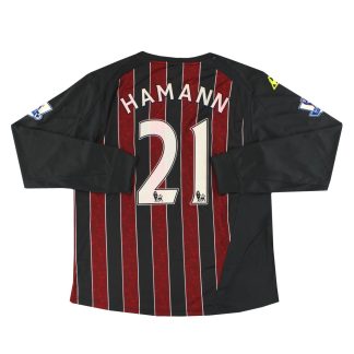 2008-09 Manchester City Le Coq Sportif Away Shirt Hamann #12 L/S *Mint* XL - Manchester City / Mint / XL
