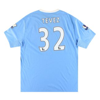 2009-10 Manchester City Umbro Home Shirt Tevez #32 XL - Manchester City / Excellent / XL