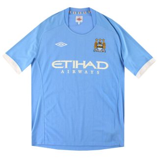 2010-11 Manchester City Umbro Home Shirt L - Manchester City / Excellent / Large