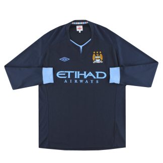 2010-12 Manchester City Umbro Away Shirt L/S XL - Manchester City / Excellent / XL