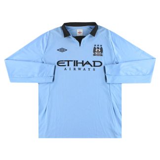 2012-13 Manchester City Umbro Home Shirt L/S XL - Manchester City / Excellent / XL