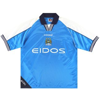 1999-01 Manchester City Le Coq Sportif Home Shirt L - Manchester City / Good / Large
