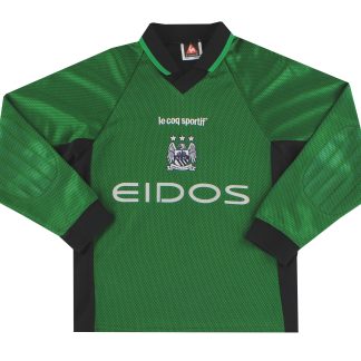 1999-00 Manchester City Le Coq Sportif Goalkeeper Shirt Y - Manchester City / Excellent / Youth