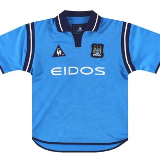 2001-02 Manchester City Le Coq Sportif Home Shirt S.Boys - Manchester City / Very Good / Small Boys