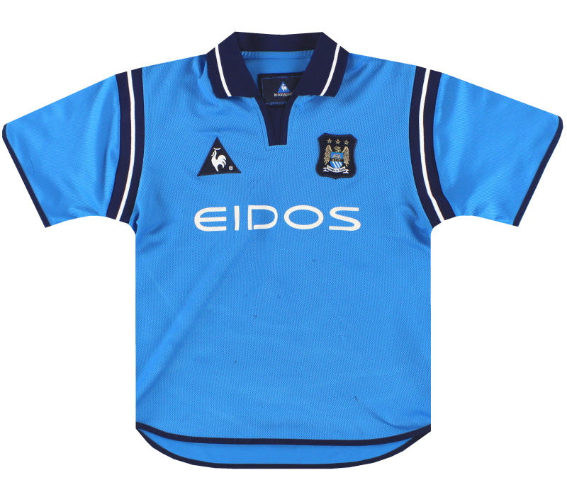 2001-02 Manchester City Le Coq Sportif Home Shirt S.Boys - Manchester City / Very Good / Small Boys