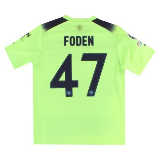 2022-23 Manchester City Puma CL Third Shirt Foden #47 L - Manchester City / Excellent / Large