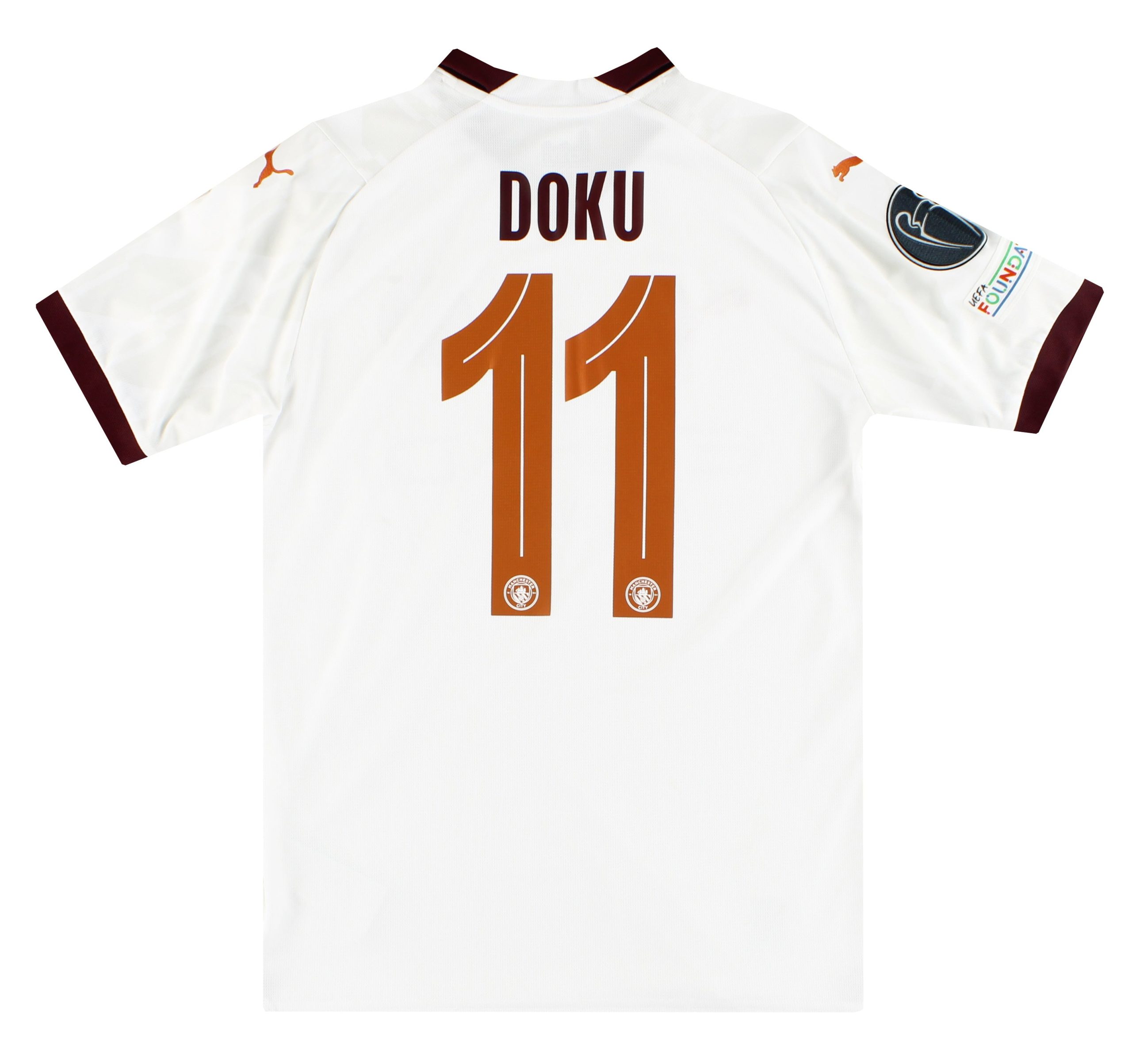 2023-24 Manchester City Puma Away Shirt Doku #11 *Mint* S - Manchester City / Mint / Small