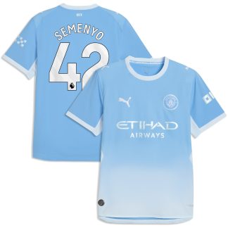 Manchester City PUMA Authentic Home Shirt 2026-27 with Semenyo 42 printing