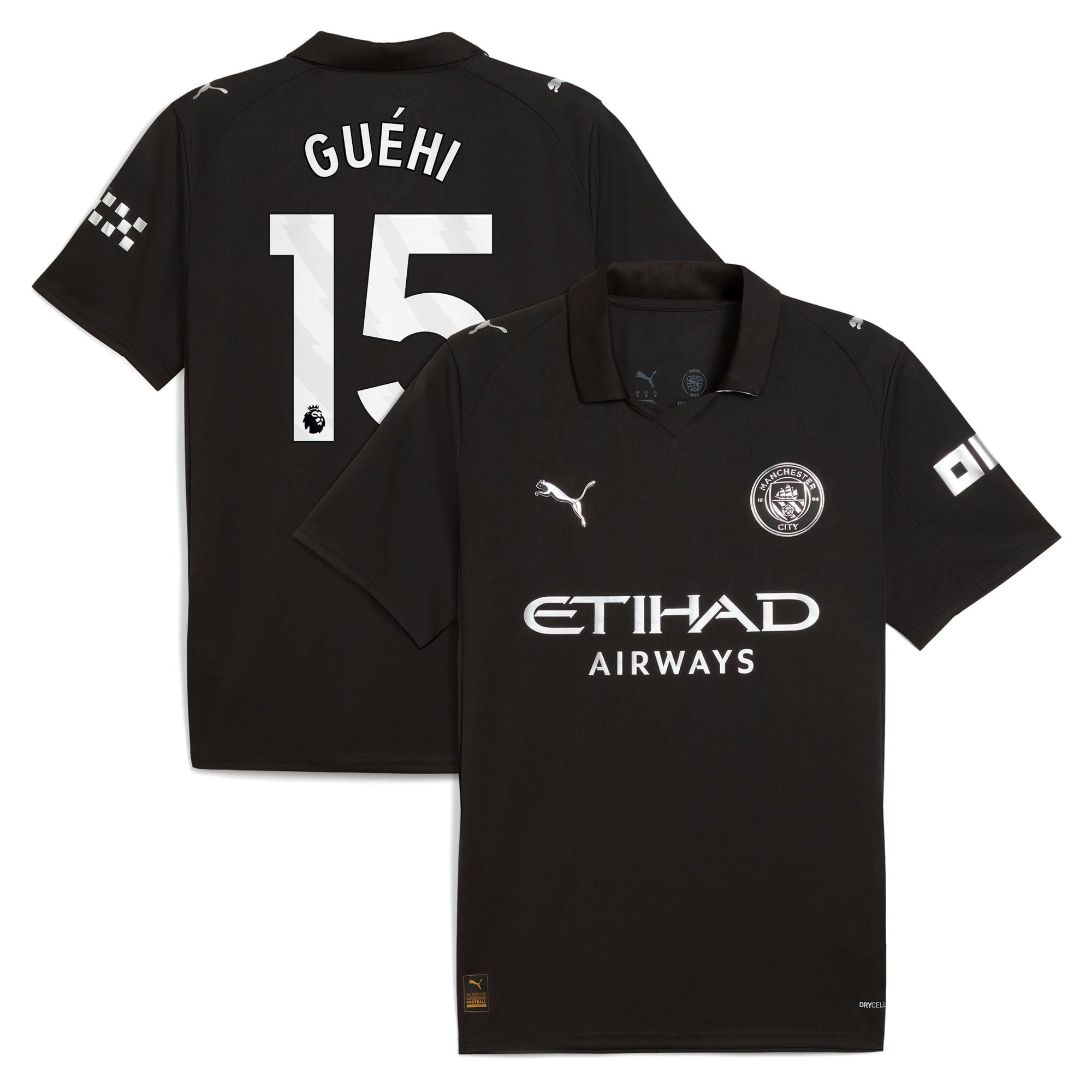 Manchester City PUMA Away Shirt 2025-26 with Guéhi 15 printing