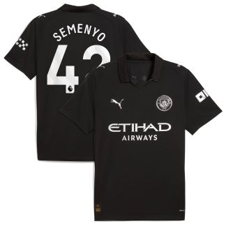 Manchester City PUMA Away Shirt 2025-26 with Semenyo 42 printing