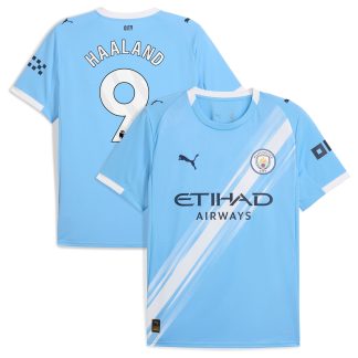 Manchester City PUMA Home Shirt 2025-26 with Haaland 9 printing