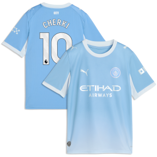 Manchester City PUMA Home Shirt 2026-27 - Kids with Cherki 10 printing
