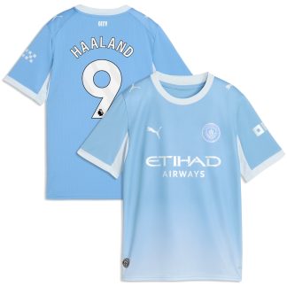 Manchester City PUMA Home Shirt 2026-27 - Kids with Haaland 9 printing