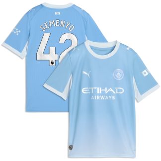 Manchester City PUMA Home Shirt 2026-27 - Kids with Semenyo 42 printing