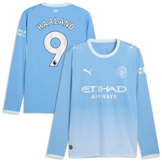Manchester City PUMA Home Shirt 2026-27 - Long Sleeve with Haaland 9 printing