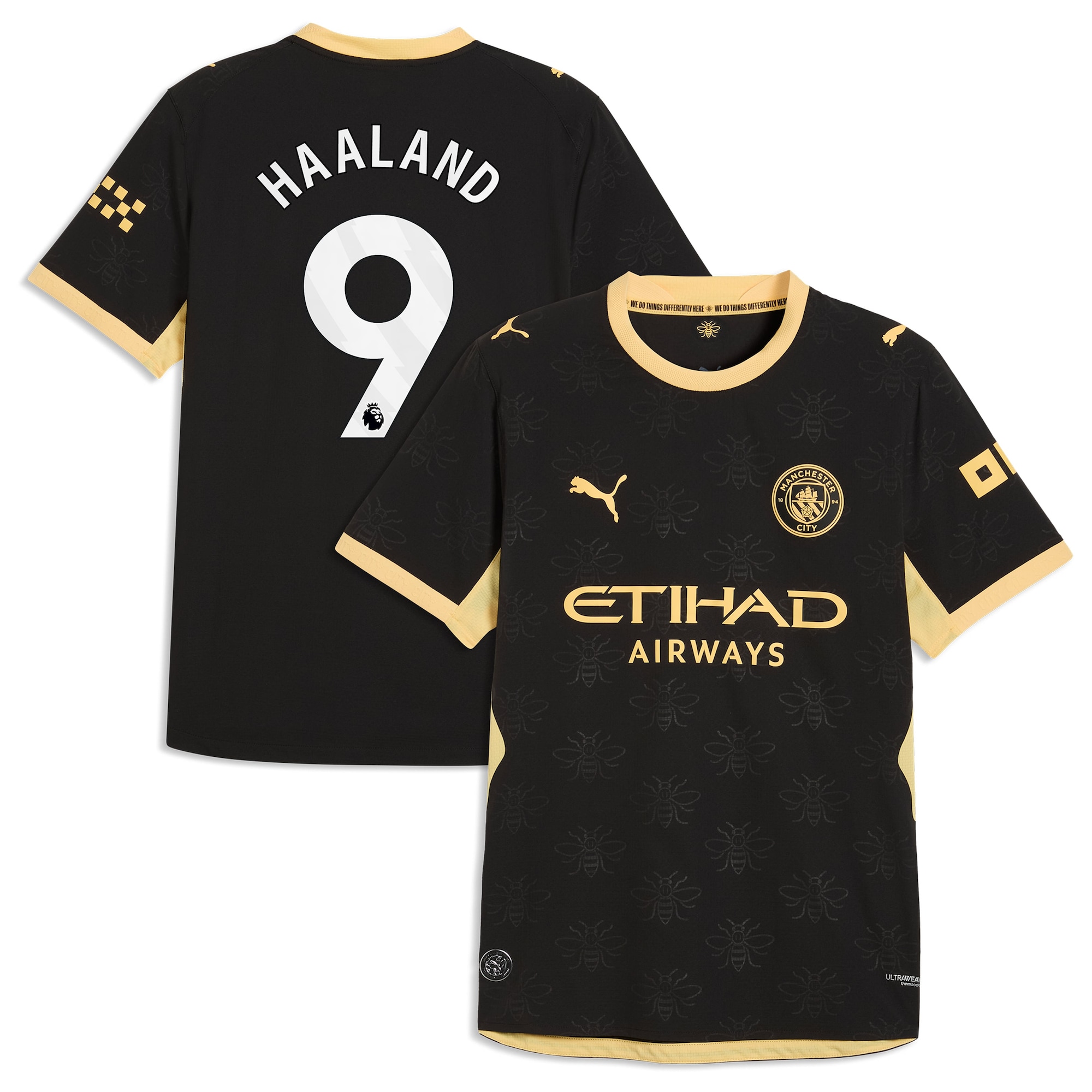 Manchester City Puma Authentic Away Shirt 2026-27 with Haaland 9 printing