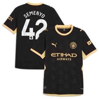 Manchester City Puma Authentic Away Shirt 2026-27 with Semenyo 42 printing