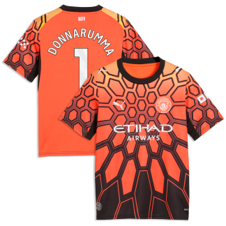Manchester City PUMA Goalkeeper Shirt 2026-27 - Kids with Donnarumma 1 printing