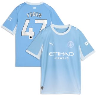 Manchester City PUMA Home Shirt 2026-27 - Kids with Foden 47 printing