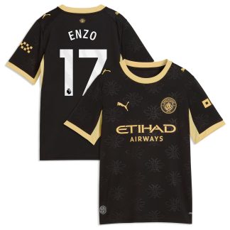 Manchester City Puma Away Shirt 2026-27 - Kids with Enzo 17 printing