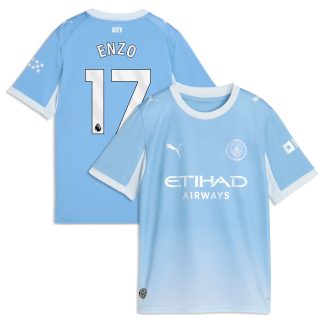 Manchester City Puma Home Shirt 2026-27 - Kids with Enzo 17 printing